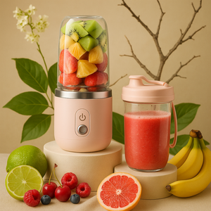 Mixeur Portable Rose Smoothix, Deux Récipients.