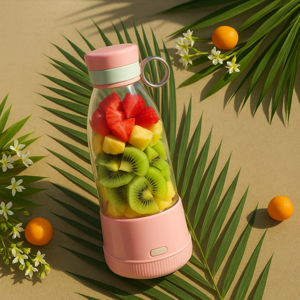 Mixeur Portable rose pâle Blengo.