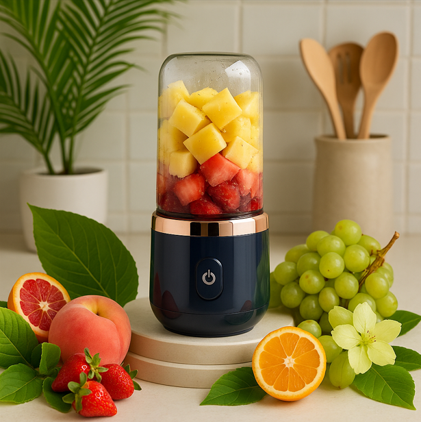 Mixeur Portable Bleu Smoothix, Un Récipient.